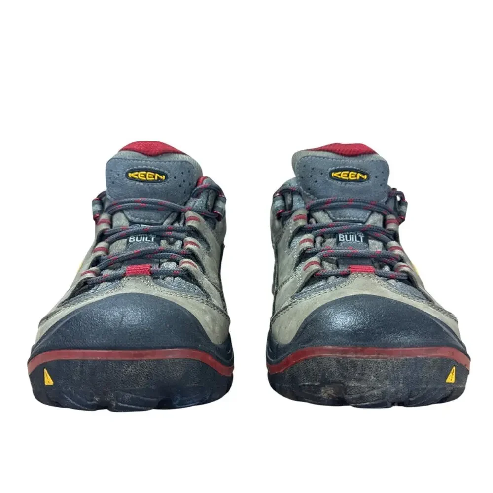 KEEN Hiking Shoes Womens 10 US Brown Red Leather Trail Sneakers Gorpcore Outdoor